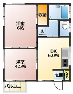 貫井コーポ【2階】の間取り