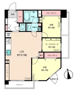 グランドパレス田町【7階】の間取り