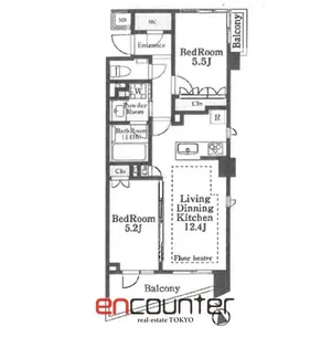 オープンレジデンシア目黒柿の木坂【3階】の間取り