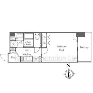 プラウドタワー武蔵小金井クロス【5階】の間取り
