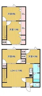 ブロッサムK【1階】の間取り