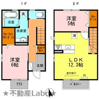 徳島県鳴門市撫養町大桑島字北ノ浜【アパート】の間取り