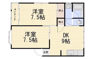 アルカディア山科【1階】の間取り