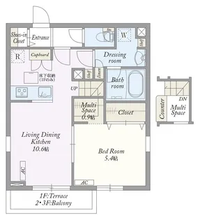 My Syle Vintage 柏あけぼの【2階】の間取り