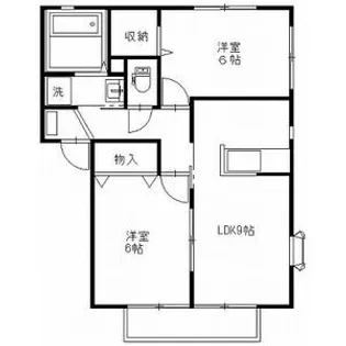 ハイツ シャルムH【2階】の間取り