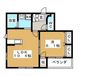 ジュネス丸山台(ジュネスマルヤマダイ)【2階】の間取り