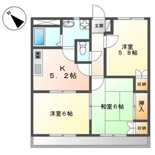 クレールメゾン【3階】の間取り