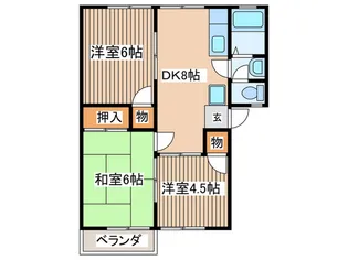 光ハイツ【2階】の間取り