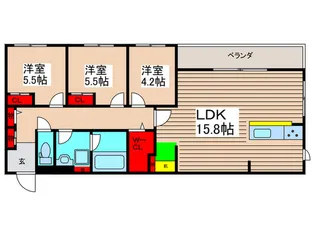 仮)妙典4丁目新築計画【3階】の間取り