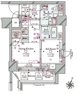 コンシェリア横濱 <SHINKOYASU>【8階】の間取り