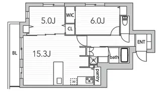 アプリーレ上野毛【5階】の間取り