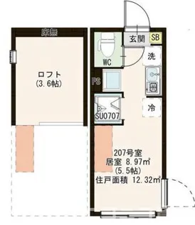 Oak東武練馬【2階】の間取り