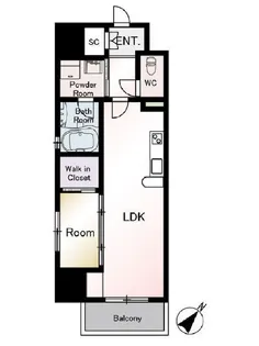 サニークレスト山王公園【6階】の間取り