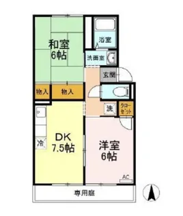 プリオールエフ A棟【1階】の間取り