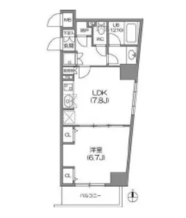 アジールコート中野坂上【2階】の間取り