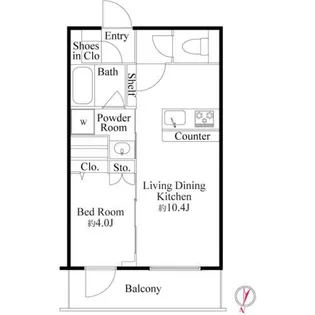 ラ・ミアカーサ東中野【2階】の間取り