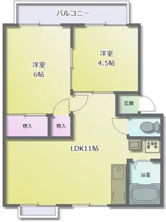 アーバン石田【1階】の間取り