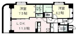 ラポール西大島ウエスト【2階】の間取り