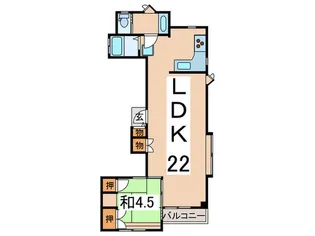 ライフモリ9号館【4階】の間取り