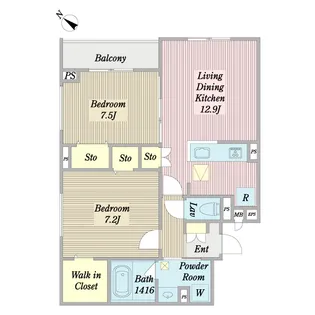 ウィステリア藤【2階】の間取り