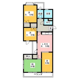 アーバンドエル猪高台【2階】の間取り