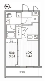 Weave Base -Oji Kamiya 王子神谷【1階】の間取り