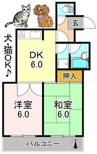エースハイツひらの【3階】の間取り