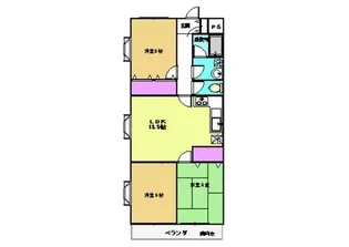 メゾンホークロード【2階】の間取り