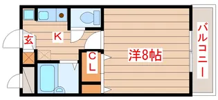 愛宕橋ハイツ【2階】の間取り