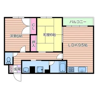 バッハレジデンス高槻I【3階】の間取り