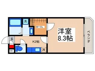 アヴニ-ルマジュハ【1階】の間取り