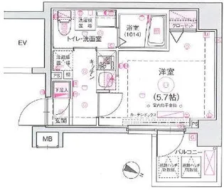 リヴシティ八丁畷【2階】の間取り