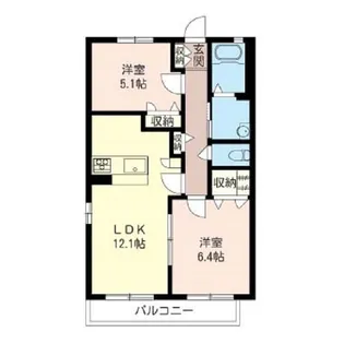 カーサベルデII【1階】の間取り