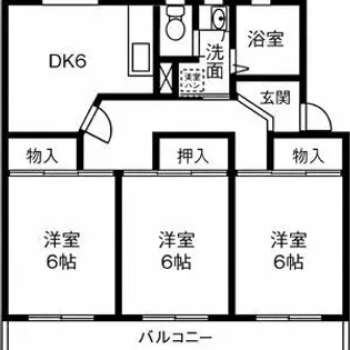 衣浦マンションC棟【1階】の間取り