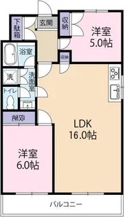ヴァンベール城南【2階】の間取り