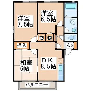 セジュール大津D棟【2階】の間取り