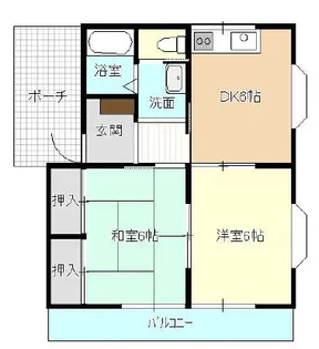 ドエル富塚B【1階】の間取り