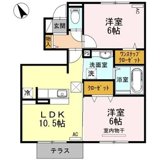AQUA TERRACE【1階】の間取り