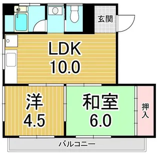 橋中マンション【3階】の間取り