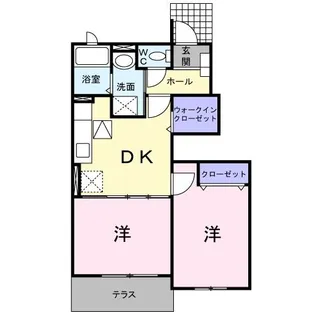 ハピネスコート A【1階】の間取り