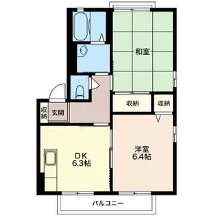 ディアス綱島B【SHM】【2階】の間取り