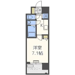 レオンコンフォート難波サウスゲート【8階】の間取り