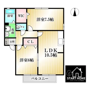 シャトーショコラA【1階】の間取り