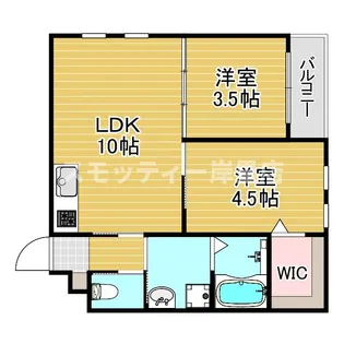 フォルモント住之江【3階】の間取り
