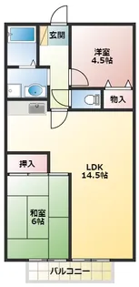 ハイツパルテール【2階】の間取り