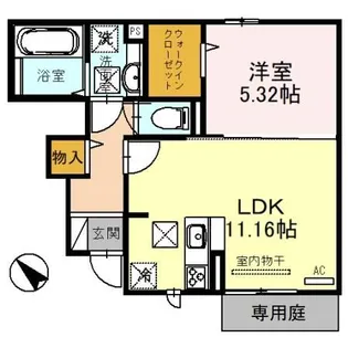 フローヴィオ【1階】の間取り