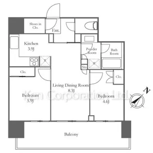 HARUMI FLAG PORT VILLAGE【15階】の間取り