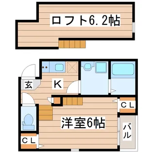 ハーモニーテラス南大野田【1階】の間取り