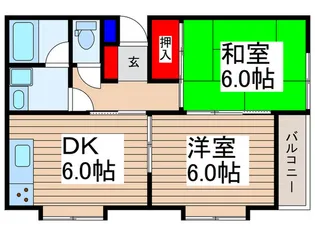 みずほ台グランドールマンション【1階】の間取り