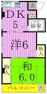 ジュネパレス新松戸第7【5階】の間取り